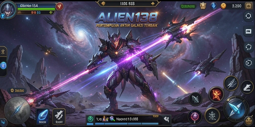Tangkapan layar dari gameplay epik dalam ALIEN138.