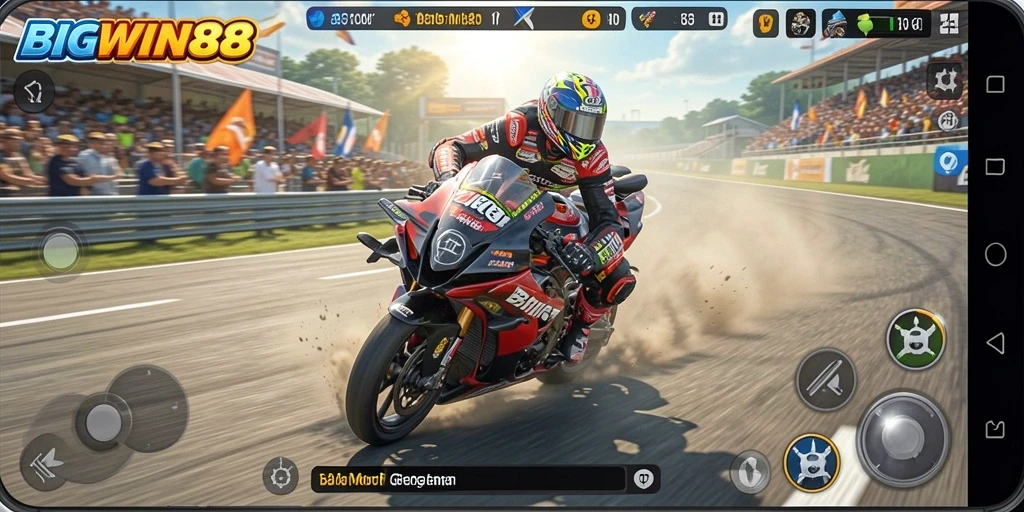 Gambaran menakjubkan dari aksi balapan motor di BIGWIN88.