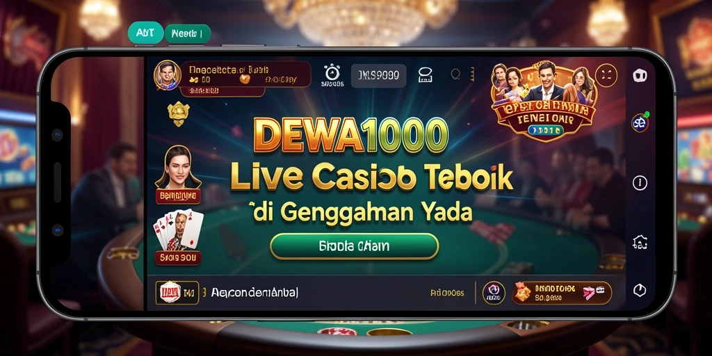 Gameplay mendebarkan dari DEWA1000 dalam suasana Live Casino.