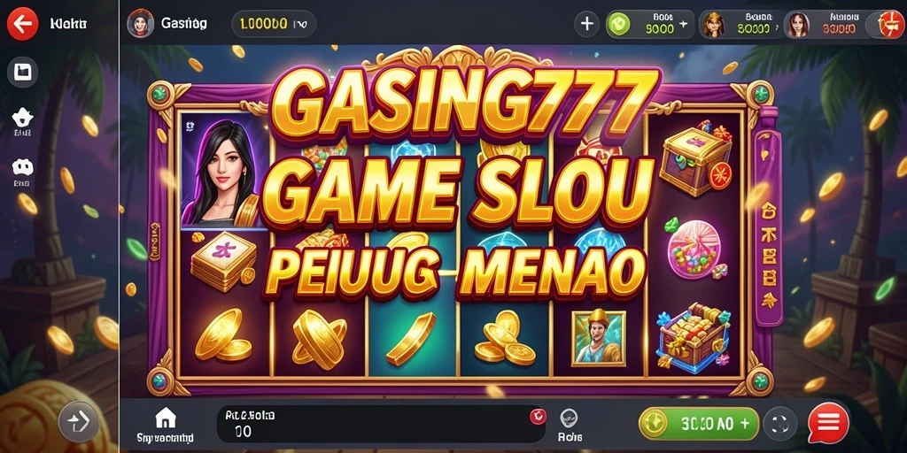Screenshot GASING777 menampilkan gameplay Slot mengasyikan dan berwarna.