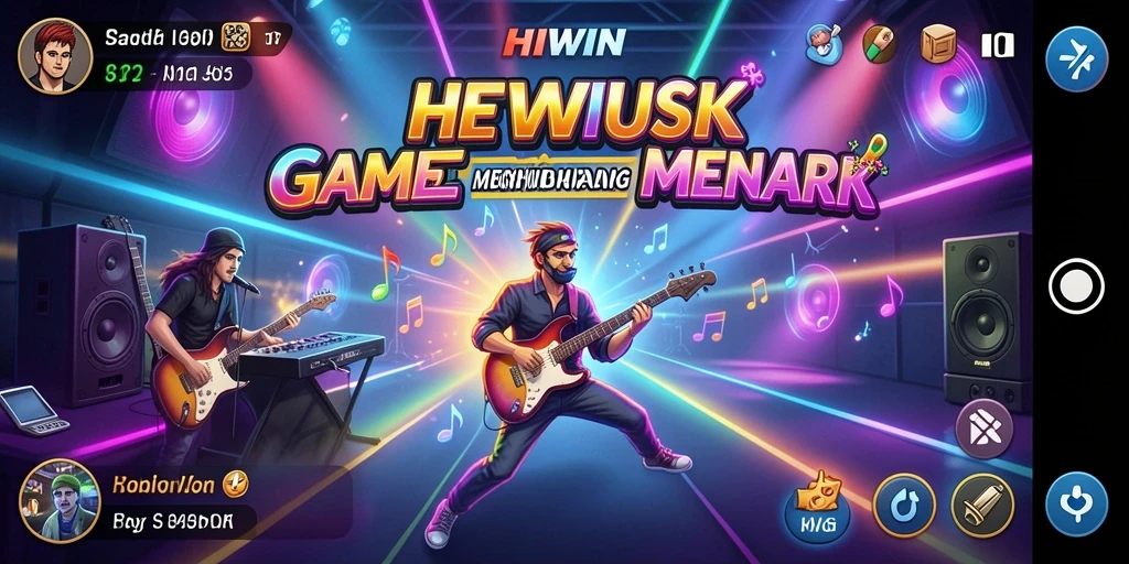 Screenshot gameplay HIWIN menampilkan aksi seru dalam bermain musik.