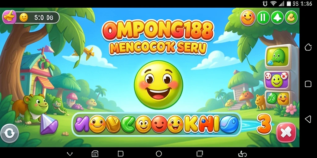 Tampilan gameplay OMPONG188 dengan pengalaman Match-3 yang menarik.