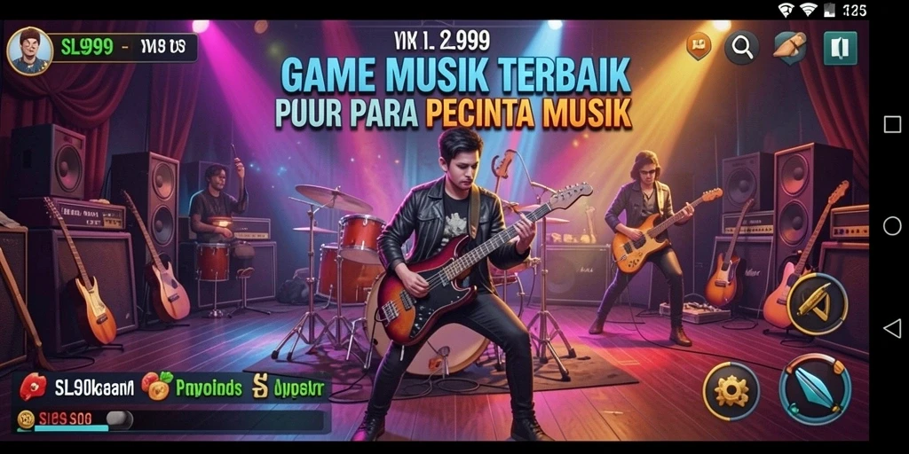 Tampilan screenshot SL999 dengan gameplay musik yang seru.
