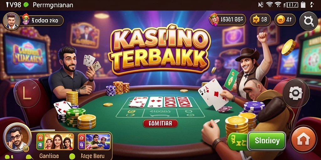 Screenshot gameplay V98 menampilkan aksi seru permainan Kasino.